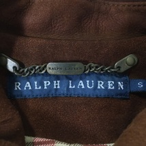 RALPH LAUREN ラルフローレン 羊革 ラムレザー ジャケット スウェード スエード ラムスキン ブラウン 茶 レディース S_画像3