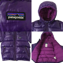 Patagonia パタゴニア ベイビーハイロフトダウンセーターフーディー ダウンジャケット ブライトパープル キッズ 18M 18ヵ月用_画像6