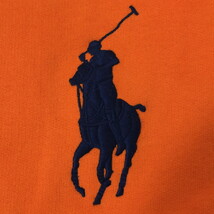 POLO RALPH LAUREN ポロラルフローレン ビッグポニー 刺繍 スウェット 両V スエット プルオーバー オレンジ M_画像2