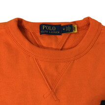 POLO RALPH LAUREN ポロラルフローレン ビッグポニー 刺繍 スウェット 両V スエット プルオーバー オレンジ M_画像7