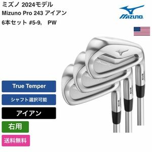 ★新品★送料無料★ ミズノ Mizuno Mizuno Pro 243 アイアン 6本セット #5-9， PW 右用 True Temper