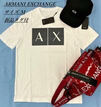 AX　ロゴ Tシャツ 05A21　Mサイズ　ホワイト　新品 タグ付　アルマーニ エクスチェンジ　ギフトにも　8NZTCK Z8H4Z 1100_画像3