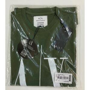 AX ロゴ Tシャツ 07E21 Mサイズ グリーンカーキ 新品 タグ付 アルマーニ エクスチェンジ ギフトにも 8NZTPA ZJH4Z 1803の画像5
