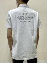 AX　ポロシャツ 0121　Mサイズ　ホワイト　ロゴ　新品 タグ付　アルマーニ エクスチェンジ　ギフトにも　3KZFFC ZJ81Z 1100_画像2