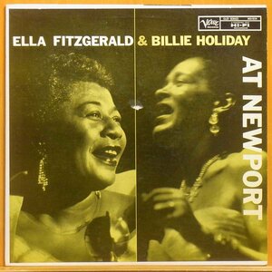 ◎激レア!美盤!Mono!ダブル洗浄済!★Ella Fitzgerald & Billie Holiday(ビリー ホリディ)『At Newport』 USオリジLP #61610
