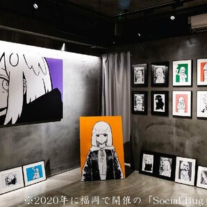 【YB】シゲマツ/NANTOKA『 Untitled 』巨大キャンバス作品 原画S40号×2点 2020年個展「Social Bug」サイン★KYNEbacksideworksSHIGEMATSUの画像2