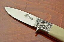 【ナイフ放出101】比類なき美しさ！間狩 純平(MAKKARI KNIVES) インテグラルナイフ・ドロップハンターナイフ・エングレー小池憲男_画像5