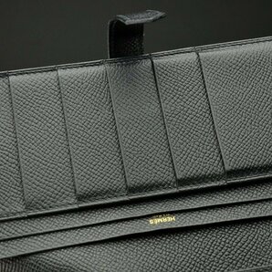 【YB】Herms HERMES エルメス ベアンスフレ 財布・素材:ヴォーエプソン 黒 金金具 D刻印 元箱付属 状態A◆奇麗です。の画像6