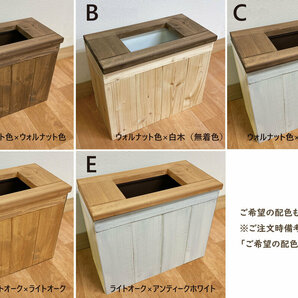 【NEW】アンティーク風ミニダストボックス（くず入れ付き） ＊コンビニ袋対応 ゴミ箱カバーの画像4