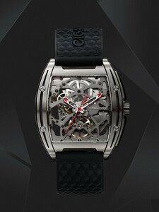 腕時計 メンズ 機械式 デザイン スケルトン 時計 シリーズ オートマチックメカニカル 腕時計 サファイア トノー アナログ メ