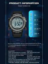 腕時計 メンズ クォーツ マルチ機能 スポーツ腕時計 アラーム ストップウォッチ 防水性能 5 デジタル時計 男性用 2140_画像5