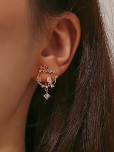  lady's jewelry earrings earcuff Cubic Zirconia & butterfly . decoration ia ring clip 