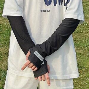メンズ アクセサリー 手袋 アイスシルク アームカバー カット スポーツ アウトドア サイクリング 男女兼用 1枚