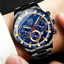 腕時計 メンズ セット ビジネス ラグジュアリー ステンレススチール 腕時計 日付機能 メンズ_画像3