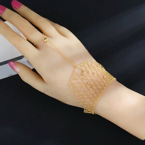Art hand Auction Pulsera de joyería para mujer, manopla hecha a mano, pulsera de hadas naturales de alta costura/conexión de dedo, accesorios de damas, pulsera, brazalete, otros