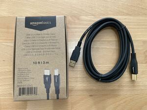 amazon basic USB2.0 to USBB 3m Amazonベーシック USBケーブル　B00NH13DV2