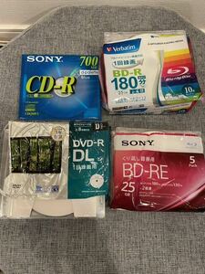 5 Sony BD-Res, Mitsubishi DVD-R 10 листов BD-R 10 листов, Sony CD-R 1 лист