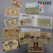 FK-2102　紙幣コレクター放出品　ヨーロッパ・ドイツ・オーストリア　ノートゲルト紙幣/地方札まとめ売り（検）ペニヒ・マルク・ケラー_画像4
