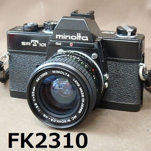 FK-2310◆MINOLTA　SRT 101 ブラック MC W.ROKKOR-HG 1:2.8 F=35㎜　シャッターOK　20240319