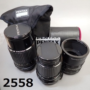 FK-2558◆PENTAX　SMC PENTAX 67 1:4 200mm/MACRO　1:4　135mm 美品/中判カメラレンズ/絞り羽根ok 20240330