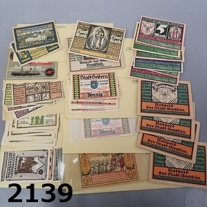 FK-2139　紙幣コレクター放出品　ヨーロッパ・ドイツ・オーストリア　ノートゲルト紙幣/地方札まとめ売り（検）ペニヒ・マルク・ケラー