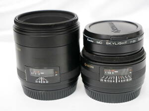 #1213 Kyocera AF 24mm F2.8 macro 60mm F2.8 京セラ 一眼レフフィルムカメラ用レンズ