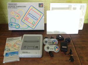 Nintendo Super Famicom console 2controllers game w/box tested 任天堂 スーパーファミコン本体1台コントローラ2台ゲーム１本 動作確認済