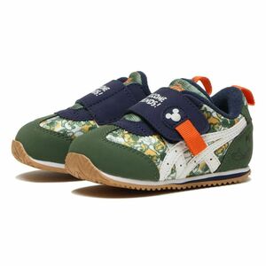 スニーカー　asics アシックス　ディズニー　Disney ミッキー　コラボ　15.5㎝　15 男の子　カーキ　子供　キッズ　靴