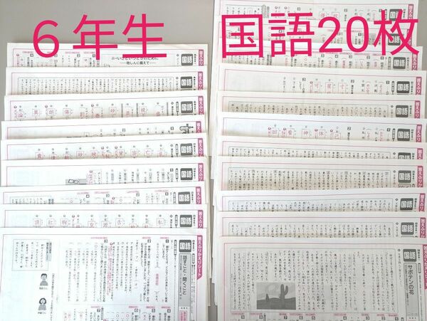 ６年生 国語　テスト　答えふりかえりシート　令和5年度　2023年度　予習　復習　カラーテスト