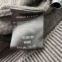 極美品! ジョルジオアルマーニ【定価約25万】GIORGIO ARMANI ニット セーター カシミヤ 焦茶 ダークブラウン L位 高級感◎ 春夏_画像6