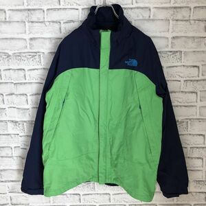 ノースフェイス　THE NORTH FACE　ナイロンジャケット　グリーン×ネイビー　XL　HYVENT　大きいサイズ　アウトドア　アウター　メンズ