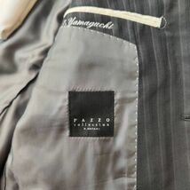 パッゾ コレクション　PAZZO collection スーツ　セットアップ　テーラードジャケット　グレー　A5 ウール　シルク　総裏　センターベンド_画像3