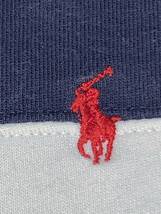 PoLo Ralph Lauren 長袖 ラガーシャツ L 紺白_画像4