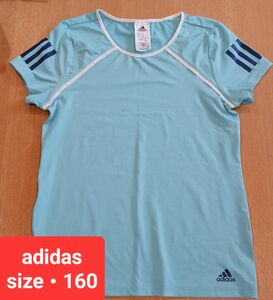 かっこいい！！ 半袖 adidas　160　ジュニアスポーツ 半袖Tシャツ アディダス