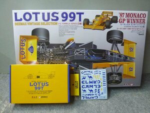 プラッツビーマックス　1/12　BX12001　ロータス99T　モナコGPウイナー＆純正ディティールアップパーツ＆TABUオプションデカール　委託品