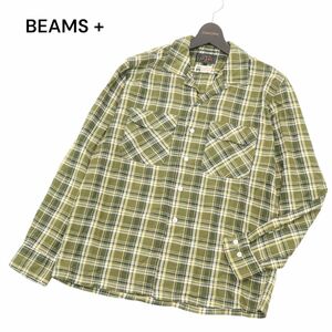 20SS★ BEAMS + ビームス プラス 通年 インド綿★ 長袖 ボタンダウン マドラス チェック シャツSz.S　メンズ　A4T02142_3#C