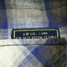 DIESEL ディーゼル 通年 REGULAR FIT インド綿★ 長袖 ウエスタン チェック シャツ Sz.L　メンズ　A4T02018_2#C_画像3