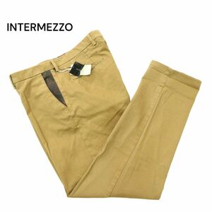 【新品 イタリア製】 INTERMEZZO × ICOMAN インターメッツォ レナウン 通年 スラックス パンツ Sz.50　メンズ 大きいサイズ　A4B01029_2#R