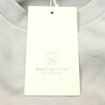 【新品 未使用】 BEAUTY&YOUTH ユナイテッドアローズ BY ハイゲージ コットン 長袖 カットソー ロンTシャツ Sz.M　メンズ 灰　A4T01918_2#F_画像5