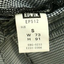 EDWIN PRESTIGE エドウィン EP512 通年 千鳥チェック★ ストレッチ シューカット スラックス パンツ Sz.S　メンズ 灰 ゴルフ　A4B01061_2#R_画像9