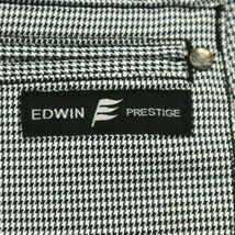 EDWIN PRESTIGE エドウィン EP512 通年 千鳥チェック★ ストレッチ シューカット スラックス パンツ Sz.S　メンズ 灰 ゴルフ　A4B01061_2#R_画像8