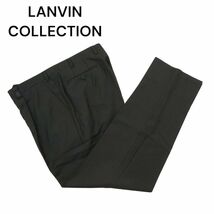 LANVIN COLLECTION ランバン コレクション 通年 ロゴ刺繍★ スラックス パンツ Sz.100　メンズ 日本製 大きいサイズ 特大　A4B01211_3#R_画像1