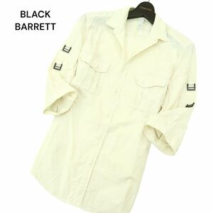 BLACK BARRETT ブラックバレット ニールバレット 春夏 7分袖 ミリタリー★ ワーク シャツ Sz.2　メンズ　A4T02326_3#A