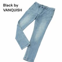 Black by VANQUISH ヴァンキッシュ USED加工★ ストレッチ スキニー デニム パンツ ジーンズ Sz.M　メンズ　A4B01286_3#R_画像1