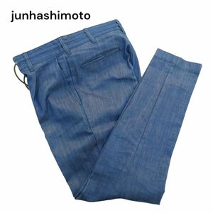 junhashimoto ジュンハシモト 通年 EASY TUCK PANTS★ イージー ストレッチ デニム スラックス パンツ ジーンズ Sz.3 メンズ　A4B01157_3#R