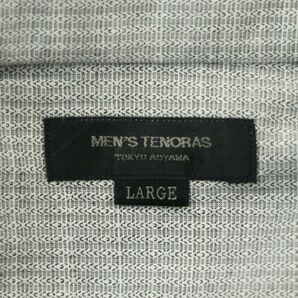 MEN'S TENORAS メンズティノラス 通年 絹 シルク混★ 長袖 総柄 ホリゾンタルカラー シャツ Sz.L メンズ グレー 日本製 A4T02462_3#Cの画像5