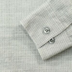 MEN'S TENORAS メンズティノラス 通年 絹 シルク混★ 長袖 総柄 ホリゾンタルカラー シャツ Sz.L メンズ グレー 日本製 A4T02462_3#Cの画像3