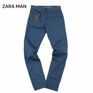 【新品 未使用】 ZARA MAN ザラ マン 通年 5ポケット ストレッチ★ スキニー パンツ Sz.29　メンズ ネイビー　A4B01337_3#R