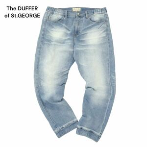 The DUFFER of St.GEORGE ダファー カルゼ生地★ 加工 ストレッチ ジョガー デニム パンツ ジーンズ Sz.XL　メンズ 大きい　A4B01387_3#R