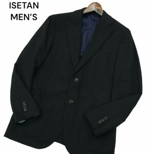 ISETAN MEN’S 伊勢丹メンズ 通年★ 背抜き 2B アンコン テーラード ジャケット Sz.M位　メンズ 黒 日本製 ビジカジ　A4T02641_3#O